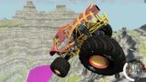 MONSTER TRUCK VS LEAP OF DEATH BEAMNG DRIVE