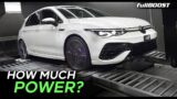 On the dyno with the MK8 Golf R AWD turbo – Modified by UGP | fullBOOST