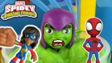 Our cheesiest video ever! Ms Marvel to the Rescue! Spidey Amazing Friends! Funny Stories for Kids