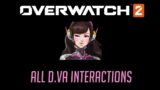 Overwatch 2 First Closed Beta – All D.Va Interactions + Hero Specific Eliminations/Defense Matrix