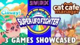 Super UFO Fighter, Clouzy! & Cat Cafe Manager (Nintendo Switch)- Gameplay Showcase LIVE STREAM