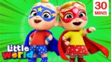 Superheroes To The Rescue! + More | Kids Songs & Nursery Rhymes By Little World