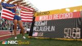 Sydney McLaughlin OBLITERATES her own WORLD RECORD for 400 hurdles World Title | NBC Sports