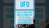 UFO Fleet flying formation. High speed, highly illuminated Tic Tac shaped UAPS over South Wales UK