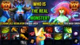 WHO IS THE REAL MONSTER? | Stygian LVL2 Deso Enrage Bear URSA Vs. Mirror Shield Micro GOD Naga Siren
