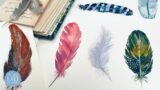 Watercolor Feathers Three Easy Ways – How to Draw and Paint Feathers that Look Right Every Time