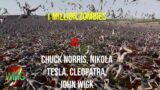 1 Million Zombies vs Chuck Norris team of 4 Heroes UEBS 2 (4k 60FPS)