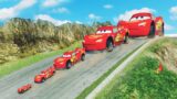 Big & Small Lightning Mcqueen vs DOWN OF DEATH in BeamNG.drive