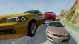 From HUGE to TINY CAR vs DOWN OF DEATH in BeamNG drive