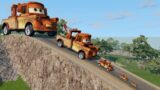 Big & Small Tow Mater vs DOWN OF DEATH in BeamNG.drive Game Fun Madness & Car Crashes Compilliation