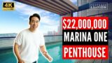 [4K HD] Singapore's ultra luxury living $22M Seaview Penthouse | Marina One Residences Home Tour