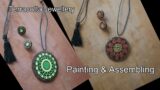 #84 How to paint & assemble Terracotta Jewellery Daily wear Pendant Set? |#terracottajewellerymaking