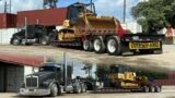 A day in the life, hauling OVERSIZE cat dozer from auction.