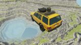 BeamNG.drive – Leap Of Death Car Jumps & Fall into River #3