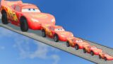 Big & Small Lightning Mcqueen vs Train in DEATH CLIP – BeamNG.drive
