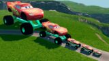 Big & Small Monster Truck Mcqueen vs DOWN OF DEATH – BeamNG Drive | BestNG