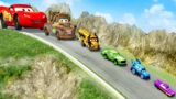 Big & Small  Pixar's Cars vs DOWN OF DEATH in BeamNG DRIVE