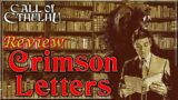 Call of Cthulhu: Crimson Letters –  RPG Review