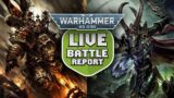 Chaos Space Marines vs Dark Eldar Warhammer 40k Live Battle Report