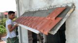 Construction Techniques Finishing Roof On Windows With Reinforced Concrete With Terracotta Brick