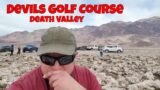 Devils Golf Course and Artist Drive in Death Valley National Park in California
