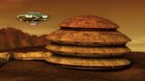 Digital Space Mars: Rover capture – Mars colony base mountains hills amazing space vehicles