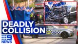 Driver’s tragic death after head-on collision with tram in Melbourne | 9 News Australia