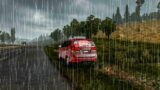 EP-10 | My Favorite Red Color Car | Heavy Rain | Euro Truck Simulator 2