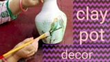 Easy Pot Beautification/Home Decor Idea/Diy Pot Painting/Easy Terracotta Pot Painting/Clay Pot Decor