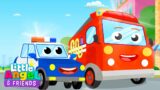 Firetruck and Police Car to the Rescue! | Little Angel And Friends Kid Songs