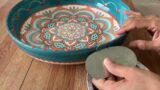 Fixing terracotta chipped plate using polymer | #polymer #diy  #polymerclay