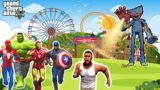 Franklin and Avengers Fight With POPPY PLAYTIME in gtav | GTAV Avengers | A.K GAME WORLD