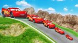From HUGE to TINY LIGHTNING MCQUEEN vs DOWN OF DEATH in BeamNG.drive