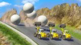 GIANT BALLS vs DOWN OF DEATH in BeamNG.drive