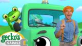 Gecko to the Rescue | Gecko's Garage and Blippi Sing Along | Trucks For Children | Cartoons For Kids