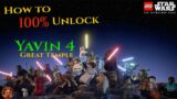 How to 100%  Unlock Yavin 4 – Great Temple Lego Starwars: The Skywalker Saga