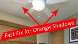How to fix orange shadows in flambient photos