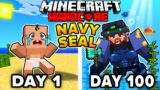 I Survived 100 DAYS as a NAVY SEAL in Minecraft HARDCORE!
