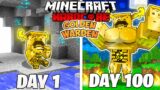 I Survived 100 Days as a GOLDEN WARDEN in HARDCORE Minecraft