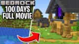 I Survived 100 Days in Minecraft Bedrock! [FULL MOVIE]