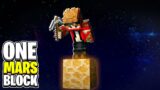 I Survived 100 Days on ONE MARS BLOCK in Minecraft