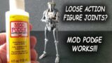 Loose Action Figure Joints?  Mod Podge to the RESCUE!