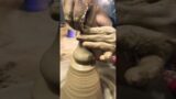 Miniature clay pot throwing terracotta pottery making on wheel #shortsfeed #shorts #viral