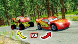 Monster Truck and small McQueen vs IMPOSSIBLE DEATH TRAIL – BeamNG Drive