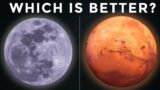 Moon base vs Mars colony