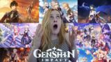 New GENSHIN IMPACT Fan Reacts to EVERY trailer (Version 1.0 – 2.8)