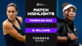 Nuria Parrizas Diaz vs. Serena Williams | 2022 Toronto Round 1 | WTA Match Highlights