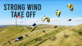 Paragliding Control: Strong Wind Preparation & Take Off (Basic Tips)