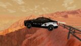 Police Car Vs Massive Desert Death Jump #8 | BeamNG.Drive