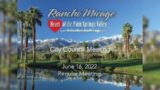 Rancho Mirage City Council Meeting, June 16, 2022